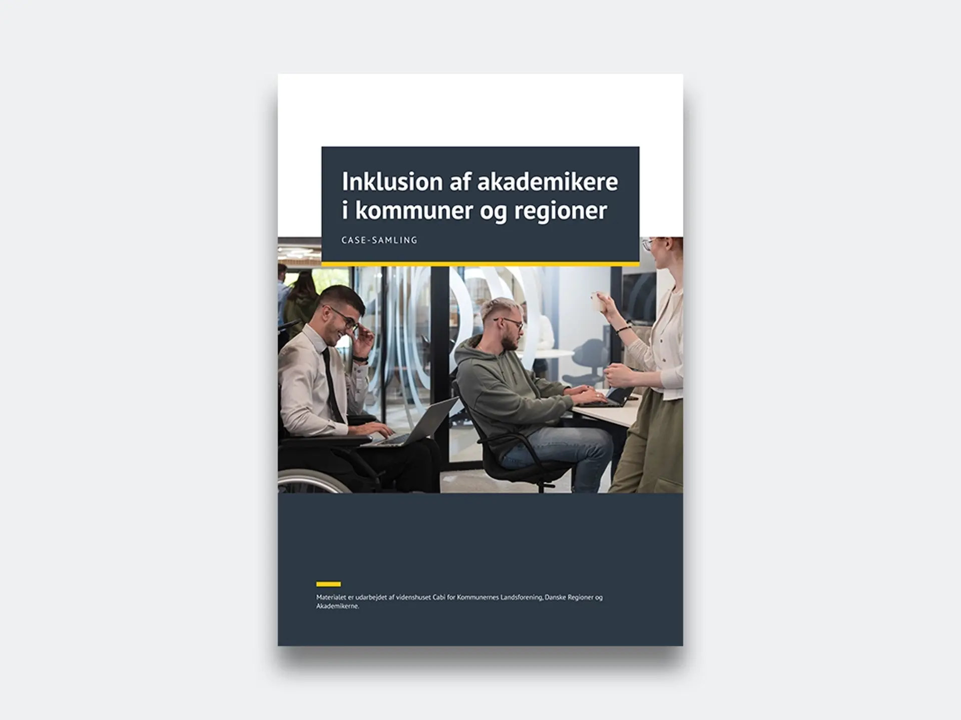 Thumbnail af forsiden af publikationen Inklusion af akademikere i kommuner og regioner - Casesamling 